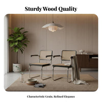 Minimalist Design Rectangular Black Table with Matching Chairs Multi-Purpose Dining Set Modern design Home Furniture Sturdy Construction for Families, Remote Workers, Homeowners, Living Room, Kitchen