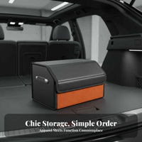Large Capacity foldable Trunk Box Multi-Compartment foldable luggage Container Portable with Handles Car Organizer Foldable Design for motorists, journeyers, Families, Grocery Shopping, journey journeys, Camping, Garage