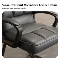 Thick Cushion High-Back Sled Base Seat Stable Framework Sled Base Armchair Ergonomic Design Computer Chair Adjustable Headrest for Executives, Telecommuting Workers, Students, Reception Area, Study Room