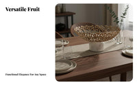 Marble Base Fruit Bowl Nordic Design Footed Fruit Bowl Minimalist for Coffee Table, Living Room, Kitchen Counter