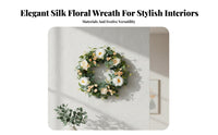 Artificial Flower Peony Wreath Handmade Artificial Floral Wreath Round Floral Arrangement Elegant Design for Wedding