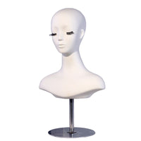 PVC Wig Display Head Mannequin with Adjustable Stand