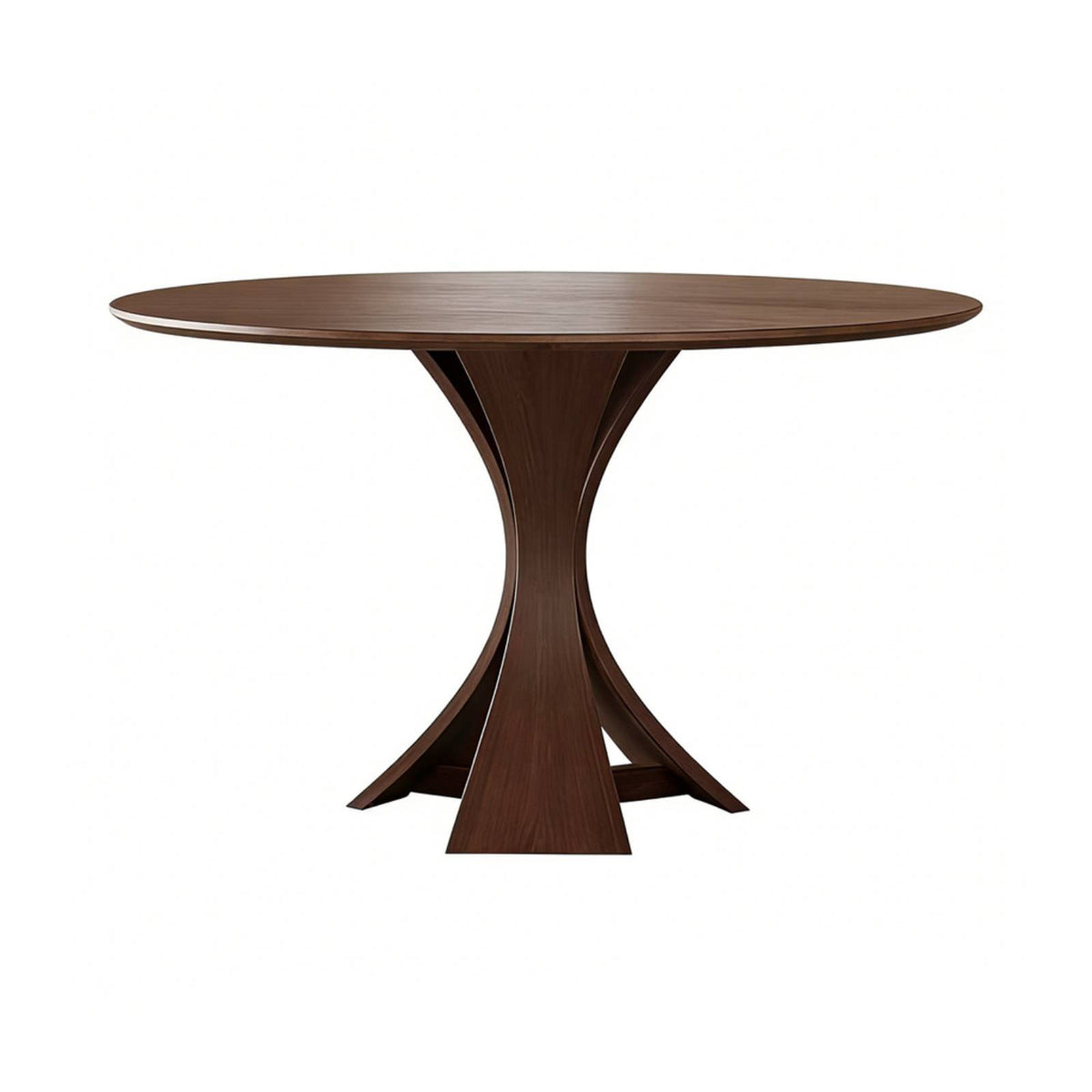 Minimalist Design Round Dinner Table Sturdy and Stable Round Tripod Table mid-centuryera Modern & aesthetic Dining Furniture Sculptural Base for Families, homeowners, Hosts, Small Apartments, Kitchen, Social Gatherings, Living Room
