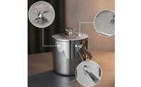 Ice Bucket with Lid Double-Walled Stainless Steel Ice Bucket Portable Beverage Chiller for Hosts, Parties