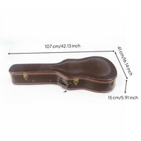 Guitar Case Convex Top Hard cover Guitar Case Zippered Lock Latch Musical Instrument Storage for Travel