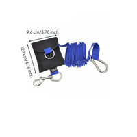 316 Stainless Steel Hooks Retractable Buddy Rope 360° Swivel Clip Scuba Anti-Lost Lanyard Compact Storage Pouch for Technical Divers