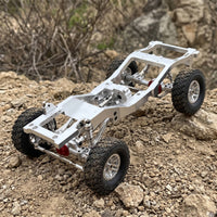RC Car Chassis with Servo Arm Metal RC Crawler Chassis Aluminum Frame for Hobbyists