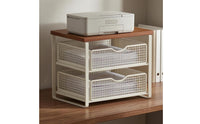 Printer Stand with Drawer Countertop Two-Tier Storage Rack Multi-Use Office Furniture