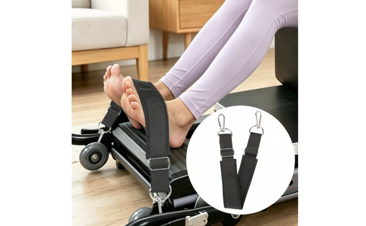 Stretching Strap with Metal Hooks Double-Loop Stretching Strap with Loops Adjustable-Length for Yogis, Stretching