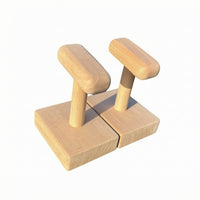 Wooden Press-up Bars Finish Wood Parallettes Wrist Friendly Training Gear for Home Workout
