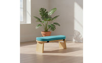 Meditation Stool with Removable Cover Wooden Padded Stretching Bench Compact Meditation Cushion for Meditators, Yogi, Floor Sitting
