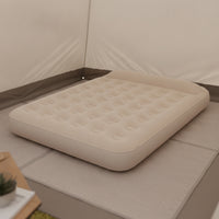 Inflatable Mattress with Built-in Pillow Tufted Inflatable Bed with Pillow Portable Airbed for Camping, Guests, Camping, Tent, Sleepovers
