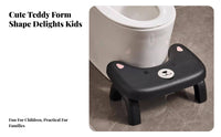 Anti-Slip Folding Toilet Footrest Heavy Duty Foldable Cartoon Squatting Stool Stable Structure Bathroom Accessory Portable for Children Women, Seniors, Home, Potty Training, Travel