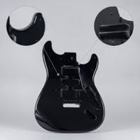 Solid Electric Guitar Body Black Strat Body Gloss for Luthier