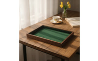 Shielding Jewelry Tray with Velvet Lining Elegant Wood Jewelry Tray Sturdy Compact for Collectors