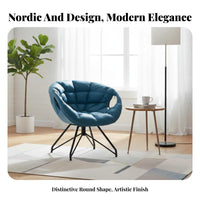 Swivel Function Rotating Upholstered Chair Minimalist Design Tufted Tub Chair Modern Design Lounge Seating Ergonomic Backrest for Home Workers, Homeowners, Parents, Balcony, Living Room, Reading Nook, Small Areas