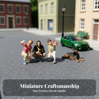 1:64 Scale People Figurine Photography Prop 1:64 Scale Miniature Scene Figure Miniature Selfie People Highly Detailed