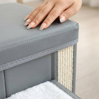 Dog Steps for Bed and Sofa with Foldable Design for Small Waterproof Pet Stairs with Storage for Bedroom and Living Room