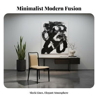 Nordic design aesthetic Upholstered Chair with Curved Backrest Minimalist Design Upholstered Wooden Side Chair sturdy Wood Frame Home Furnishing Easy Assembly for householders, Interior Designers, Restaurant Owners, Dining Room, Study