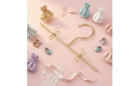 Gold-Colored Doll Clothes Hanger Metal Miniature Clothes Hanger Curved Hook 12 Cm