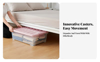 Wheeled Flat Storage container Lidded and particleresistant Underbed Box slim design