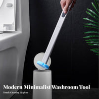 Toilet Effortless Cleaner to Use Toilet Brush Set Single-Button Release Washroom Supplies