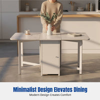 Folding Dining Table, Space-Saving Rectangular Table, Movable Buffet Cabinet, Modern Furniture for Small Apartments
