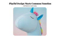 Soft and Comfortable Plush mythical creature Ottoman Great Gift concept children's Furniture Multi-Functional creatureShaped Seat Multifunctional for Toddlers, Parents, Adults, Playroom, Nursery, Living Room, Entryway