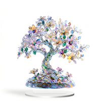 Flat Design Acrylic Tabletop Decoration Waterproof 2D Acrylic Ornament Colorful Flower Butterfly Ornament Decorative for Home Display
