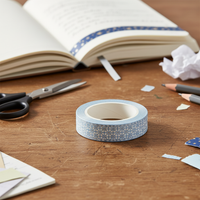Momo Hot Silver Washi Tape - Colorful Brick Collection for Journaling and Decoration