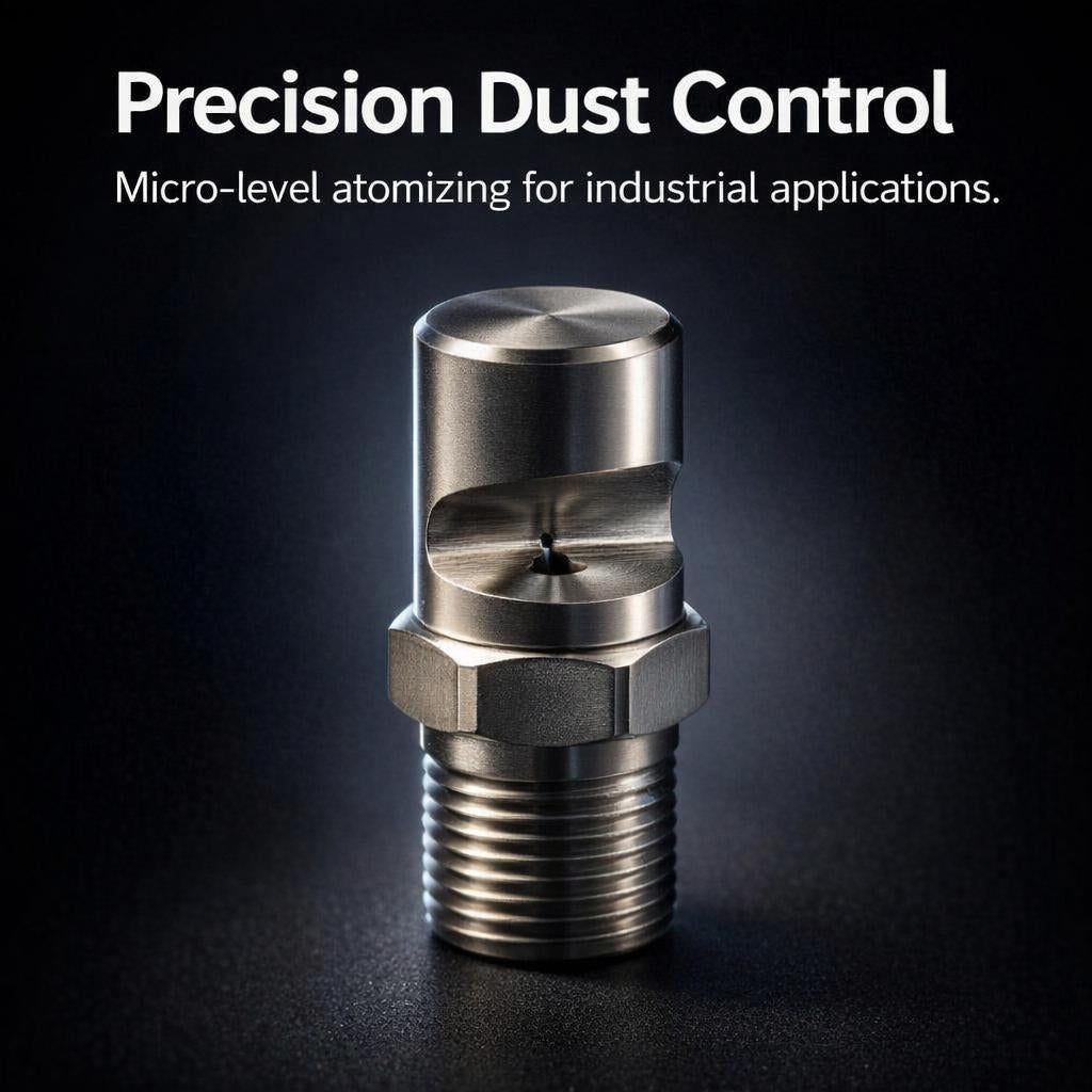 Stainless Steel Misting Nozzle, Low Pressure Mist Tip, Industrial Equipment Spray Nozzle, Cleaning Dust Removal Fog Nozzle, 3/4 Inch Fitting