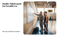 Sturdy Aluminum Frame Basketball Coaching Board Wall-Mountable Attractive Basketball Board Lightweight for Training, Practice