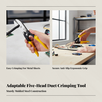 Gutter Crimper Safety Lock Crimping Tool Heavy Duty Hanging Loop for Roofers, HVAC Technicians, Roof Work, Workshop, Home Repair