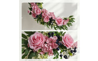 Rose and Peony Wreath Spring Wreath with Pink Roses Summer Lush for Entryway, Wall Decor