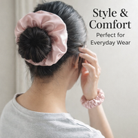 Scrunchies for Women Elastic Ponytail Holders for Daily Wear, Large Scrunchie Set for Adults with Multi Size for