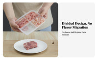4 Pieces Divided complimentaryzer Tray Airtight closure Compartmentalized Food container complimentary