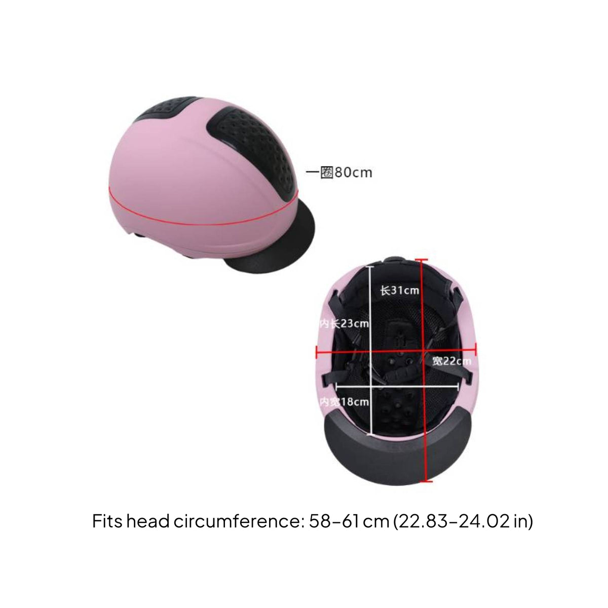 Equestrian Riding Helmet Matte Horse Riding Helmet Adjustable Wear-Resistant for Riders, Stable Work