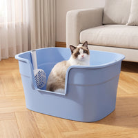 Open Top Waste Container Waste Container with Front Entry Indoor Cat Toilet for Cats