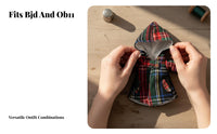 20cm Doll Jacket and Match BJD Doll Outerwear High-Quality Textile Miniature Duffle Coat for Hobbyists