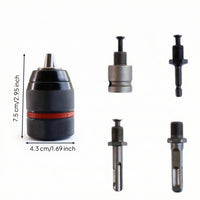 Self-Locking Drill Chuck Knurled Self-Locking Sturdy chuckDuty Tool for Machinists