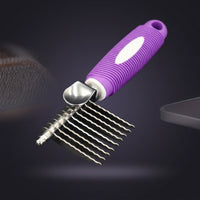 Cat Brush and Dog Brush for Long and Short Hair, Professional Dog Grooming Tool with Rounded Tips, Dual-Density Cat Comb and Dog Comb