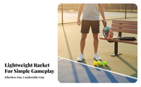 Pickleball Paddle Set Portable Poplar Wood Pickleball Paddles Lightweight Anti-Slip Grip for Recreation