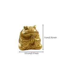 Golden Toad Incense Holder Ash Catcher Praying Frog Incense Stand Gift Idea