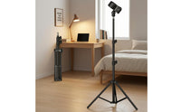 Tripod Hair Dryer Holder Metal Floor-Standing Hair Dryer Holder Clamp-Style