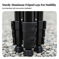 Adjustable Height Camera Tripod Stable Aluminum Alloy Tripod Universal Compatibility Phone Live Broadcast Stand 360° Rotation for Content Creators, Photographers, Outdoor, Vlogging, Recording Recording, Studio
