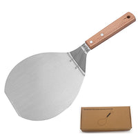 Pizza Peel with Wooden Handle Stainless Steel Pizza Peel Metal for Oven Transfer