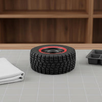 4 Pieces Rough-Terrain RC Tire Deep Traction Design Mounted RC Tire Grippy Traction Toy Vehicle Part for Rock Crawling