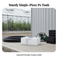 Water Storage Tank Leakproof Rectangular PE Water Container Food-Grade HDPE Storage Cube for RV Owners, Farmers