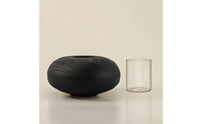 Vase with Glass Cup Soilless Growing Vase Sculptural Oval Bowl for Tabletop