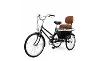 Contoured Bike Seat with Backrest Stitched Backrest Saddle Universal Fit Leather-Look Saddle Seat